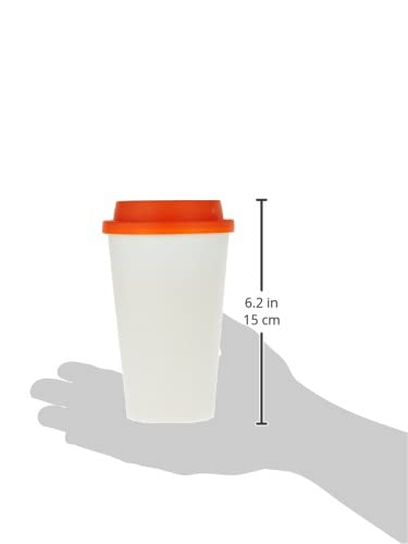 Fun Paper Cups with Lids and heat protection Sleeves Tea Cup grab & go 475ml BPA-Free Coffee Lids For Hot Cups 16oz Citrus Lid (Pack of 10)