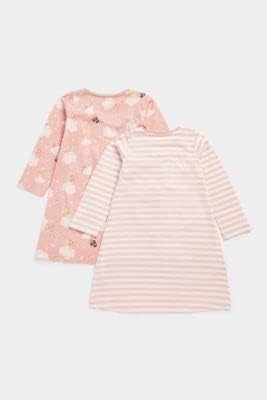 Mothercare Girls EA266 Prett Years Ballerina Nightdresses - 2 Pack