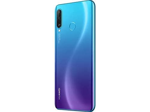 Huawei P30 lite Dual SIM - 128GB, 4GB RAM, 4G LTE, Peacock Blue