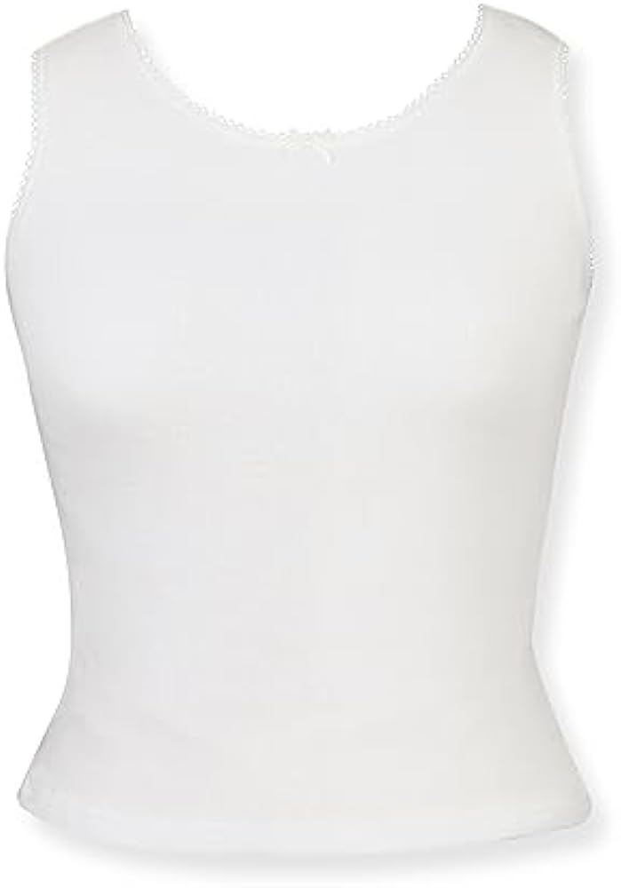 D'chica Girls Undershirt Cotton Camisoles Shelf Bra Layering Cami