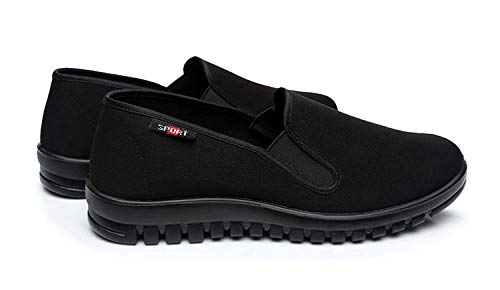 Mens Kung Fu Shoes Old Beijing Cloth Shoes Tai Chi Slip On Martial Arts Sneaker (42 EU)