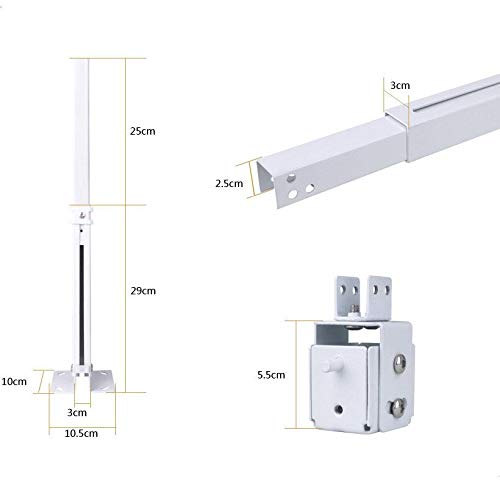 Universal LCD/DLP Adjustable Projector Ceiling Mount Bracket (Silver)