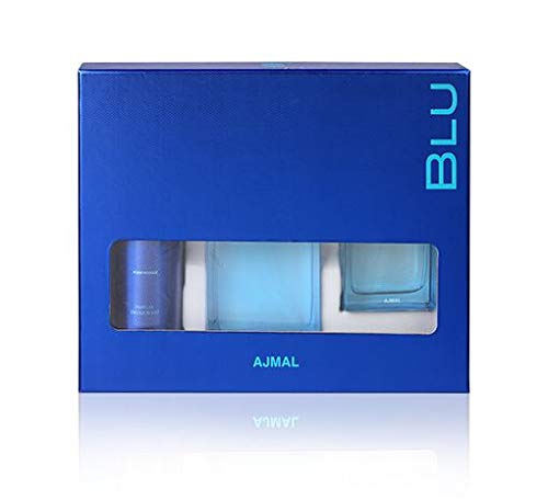 Ajmal Perfumes Blu Gift Set By Ajmal Perfumes, 90 Ml