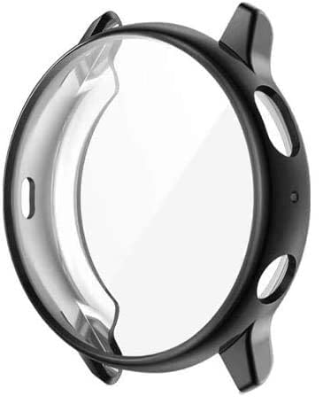 MARGOUN Samsung Galaxy Watch Active 2 40mm Full Coverage Plated Soft TPU Case (Black)