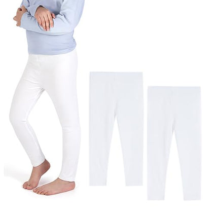 Flaryzone Little Girls' 2T-6T Basic Full Length Soft Stretchy Cotton Tights Leggings (2-6 Years, 2Pack/3Pack)