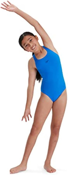 Speedo ECO Endurance+ Medallist Swimsuit, Comfortable, Stylish Design, Extra Flexibility, Junior Girls