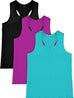 3 Pieces Girls Dance Tank Top Racerback Crop Tank Top Sleeveless Dance Top for Ballet Gymnastics Dancewear