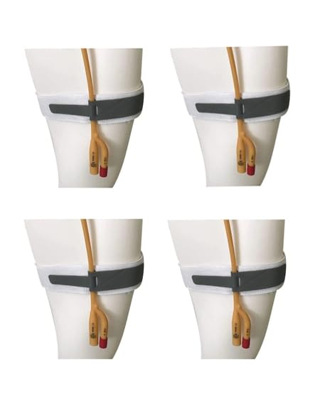 TopMed ETS Catheter Securement Retaining Strap with Anti Slip and Irritation Silicone Grip, (Pack of4) (3.8x60 cm / 1.50x23.6 Inch)