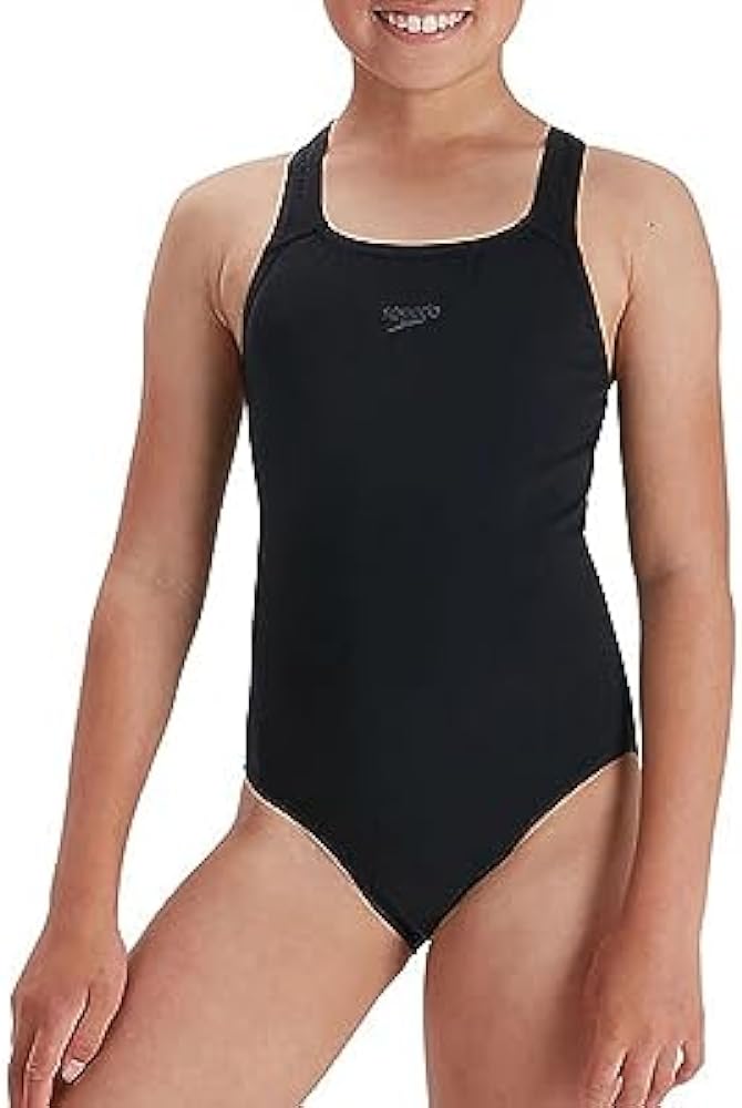 Speedo ECO Endurance+ Medallist Swimsuit, Comfortable, Stylish Design, Extra Flexibility, Junior Girls