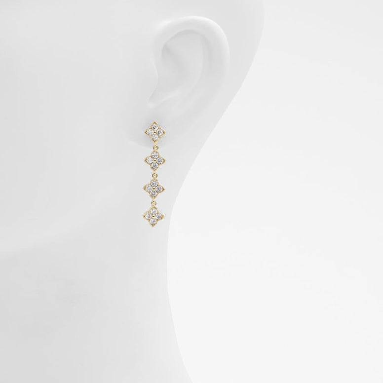 Aldo Womens Gold/Clear Multi Iconlazur Pierced Earring One Size