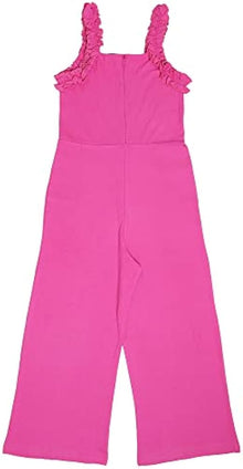 AIKO Girls AIKO-Girls One Piece Pink Jacquard Fabric Jumpsuit Jumpsuit (pack of 1)