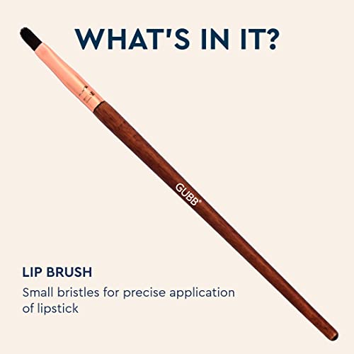 GUBB Lip Makeup Brush For Lipstick Blending Professional Wooden Makeup Brush Single