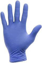 Bio Safety (BOS) Nitrile Examination Gloves, Pack of 100 Gloves - Premium quality Powder Free, Ambidextrous, Non-Sterile, Disposable, Food Safe, Dark Blue Color