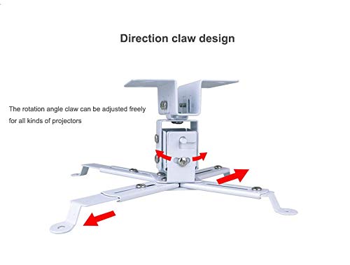 Universal LCD/DLP Adjustable Projector Ceiling Mount Bracket (Silver)