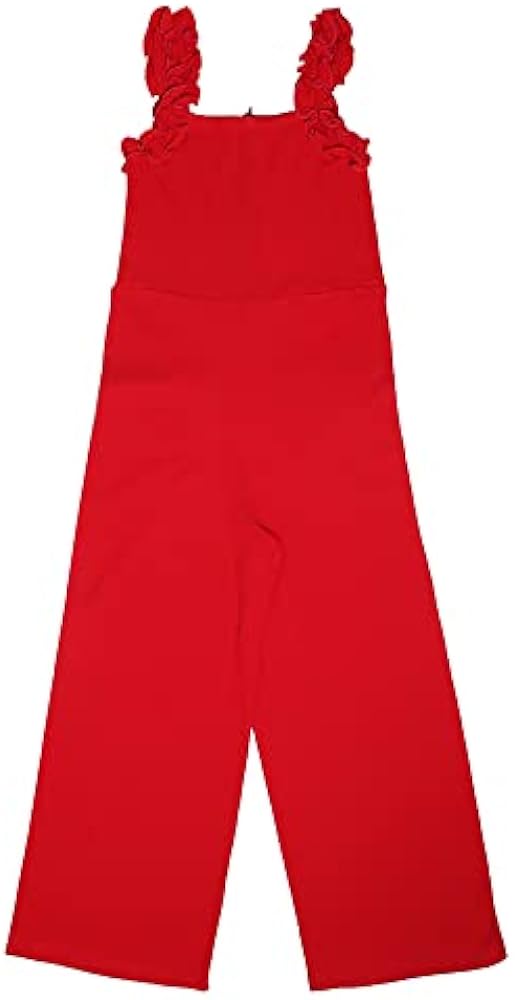 AIKO Girls AIKO-Girls One Piece Red Jacquard Fabric Jumpsuit Jumpsuit (pack of 1)