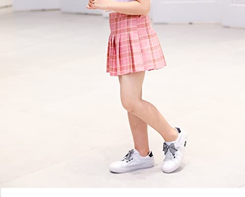 Girls' Pleated Plaid Mini Skirt School Girl Skirts with Shorts Outfits 2T-14Y