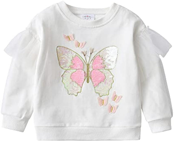 VIKITA Little Girls Cute Flower Long Sleeve T-Shirt Top for 1-8 Years