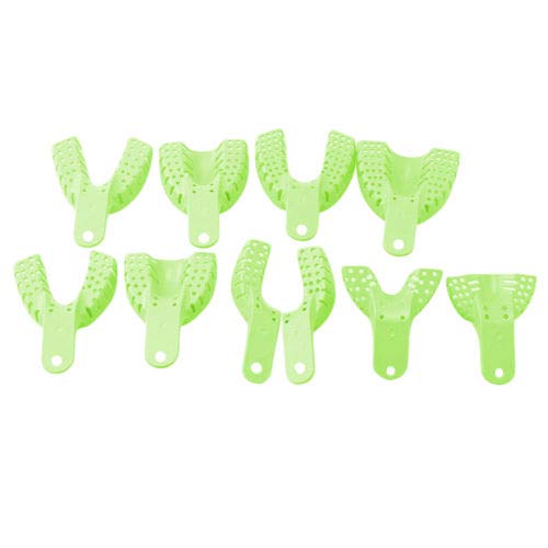 10x Dental Impression Trays Plastic Tooth Tray U Shape Teeth Holder Tools Green