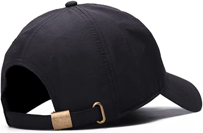 ASD Accessories Men Women Unisex Outdoor Waterproof 6 Panel Baseball Cap, Black, One Size