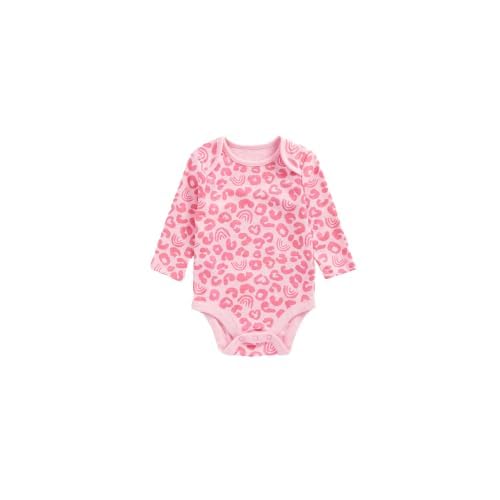 MOTHERCARE Baby Girl Rainbow Leopard Bodysuits - 5 Pack ( 6-9 Months )