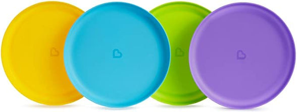 Munchkin Children's Plate Set (4 Pieces) BPA Free, Microwave and Dishwasher Safe