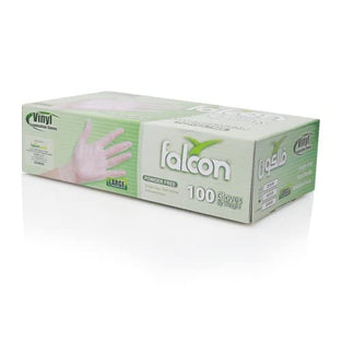 Falcon Vinyl Gloves - Clear Powder Free (Large)