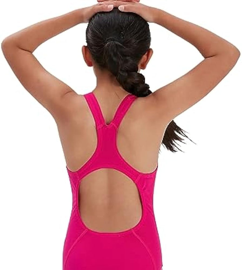 Speedo ECO Endurance+ Medallist Swimsuit, Comfortable, Stylish Design, Extra Flexibility, Junior Girls