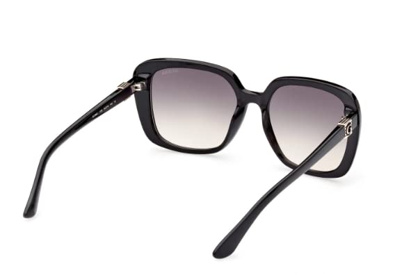 Guess GU786301B58 Square Shape Full Rim Sunglasses for Women, 58 mm Lens Width, Shiny Black/Gradient Smoke