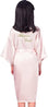 QXQTER Silky Satin Robes for Kids Girls Flower Girl Robe for Wedding Bridal Party with Gold Glitters