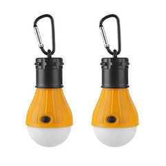 THMINS - LED Camping Light Bulbs with Hook Hanging Tent (2 Yellow,150 Lumens)