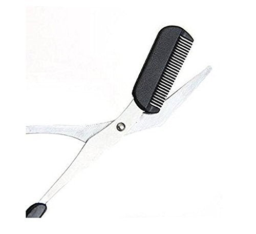 2Pcs Curved Eyebrow Trimmer Eyebrow Shear Scissors Eyelash Hair Scissors Cutter Remover Tool Eyebrow Grooming Tool With Comb and Non Slip Finger Grips for Women Men Makeup Eyebrow Eyelash Trimming