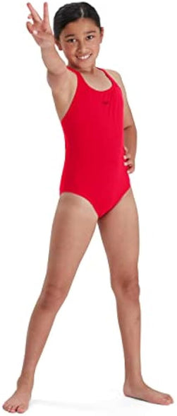 Speedo ECO Endurance+ Medallist Swimsuit, Comfortable, Stylish Design, Extra Flexibility, Junior Girls