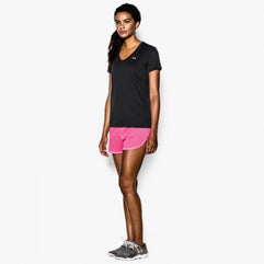 Under Armour Women's TECH SS - SOLID-BLK//MSV Tech short sleeve v-neck (pack of 1)