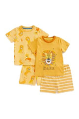 Mothercare Boys EA327 Safari Shortie Pyjamas - 2 Pack 4-5Y