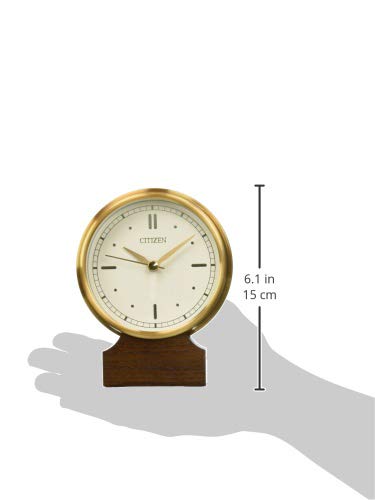 Citizen CC3002 Workplace Desk Clock, Gold-Tone