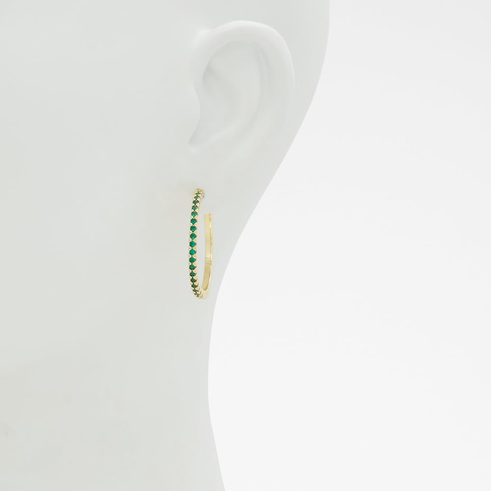 Aldo Womens Dark Green Eteralle Pierced Earring One Size