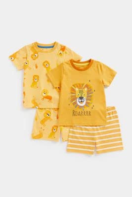 Mothercare Boys EA327 Safari Shortie Pyjamas - 2 Pack 4-5Y