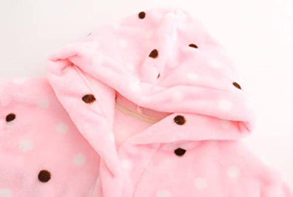 Kids Hooded Bathrobe Girls Soft Plush Hooded Flannel Pajamas Sleepwear Boys Spa Robe