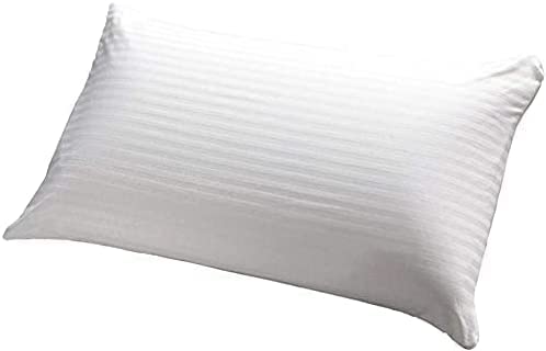 Deep Sleep 1Piece Hotel Quality Cotton Pillow 300TC 50x70cm, White, Down Alternative Bed Pillows with Natural Cotton Cover, Cooling Pillows for Side and Back Sleepers, Soft and Breathable