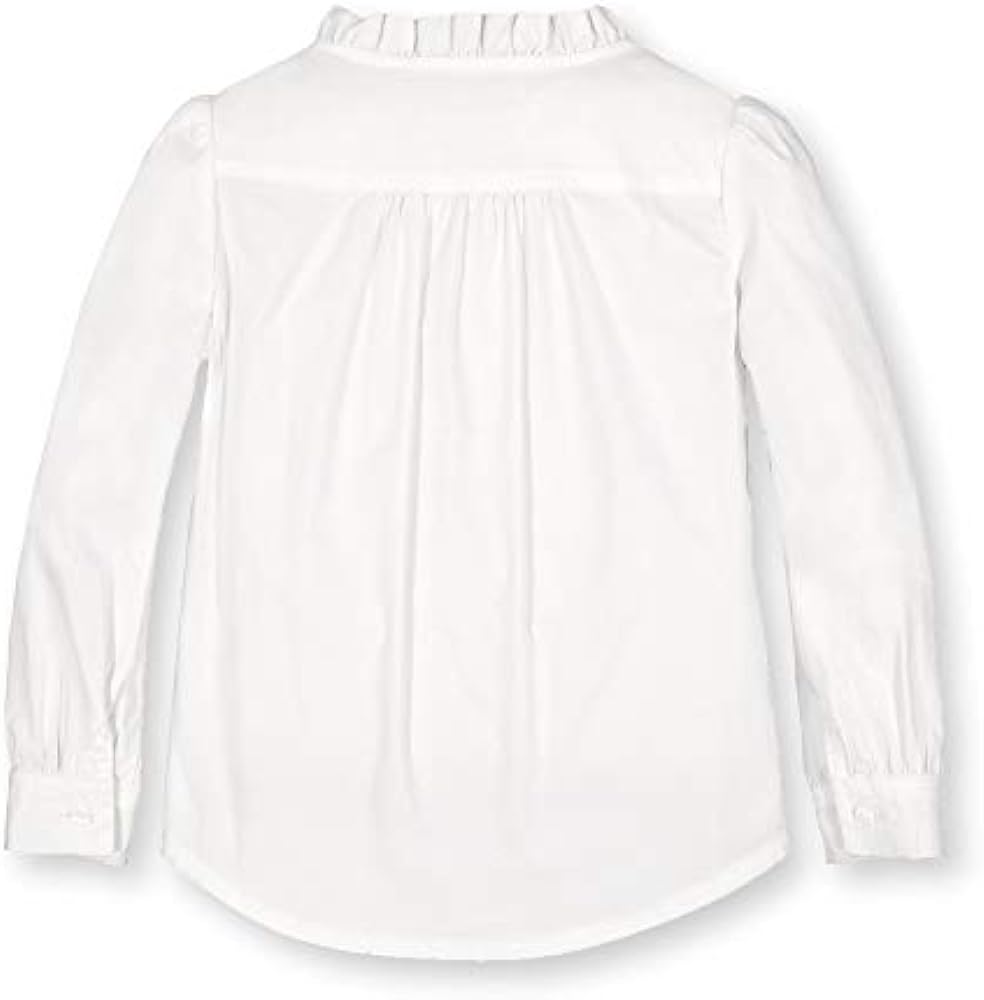 Hope & Henry Girls' Long Sleeve Button Down Pleated Blouse