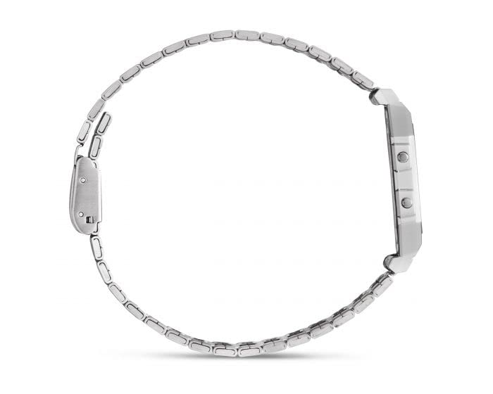 Casio Unisex-Adult Quartz Watch, Digital Display and Stainless Steel Strap A700W-1ADF