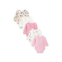 MOTHERCARE Baby Girl Rainbow Leopard Bodysuits - 5 Pack ( 6-9 Months )