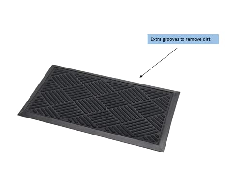 Addis Thirsk Doormat Black 70x40cm 517496