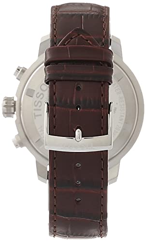 Tissot Mens PRS 200 Swiss Quartz Watch, Brown, Leather,19 (T0674171604100), Brown, Quartz Watch