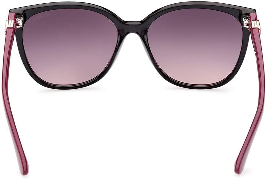 GUESS Womens Sunglasses , Black/Other/Gradient Smoke, 58 mm