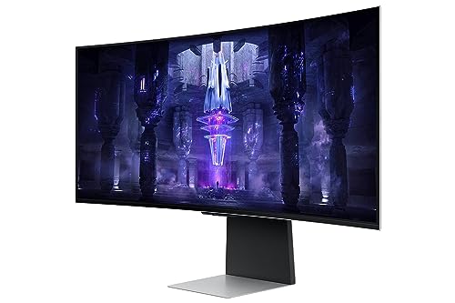 Samsung 34" Odyssey OLED G8 Gaming Monitor With Smart TV Experience, 0.03ms Response Time & 175Hz Refresh Rate, AMD FreeSync Premium Pro, IoT Hub & Voice Assistants - LS34BG850SMXUE