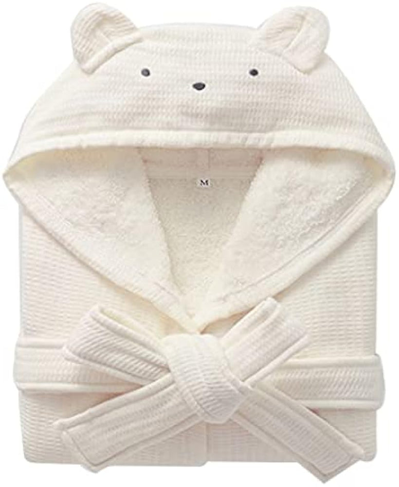 XUEMML Boys Girls Towel Bathrobe, Robe Microfibre，Hooded Toddler Soft Fuzzy Robe For Kids 3-8 Years