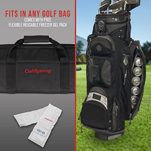 Caddy Swag Golf Bag Cooler Beer Sleeve 6 Can - Fun Golfing Gifts for Men & Women - Camping, Hiking, Traveling, Food, General Use - Great for Golfers, Party Gift, Golf Push Cart Accessories & More