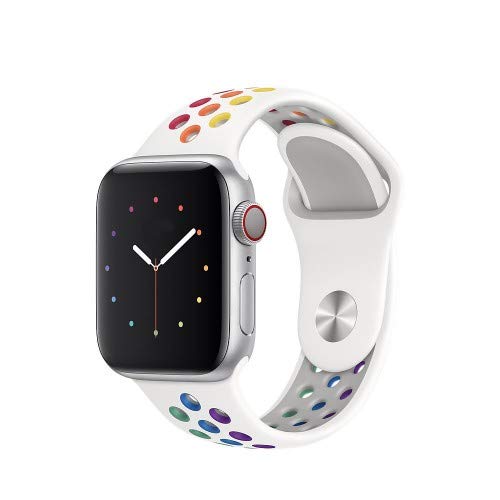 MARGOUN Apple Watch Sport Band 44mm/42mm - White Multi-Color