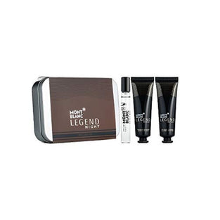 Mont Blanc Legend Night Eau De Perfume Spray For Men 3 Pieces Set, 67.5 ml